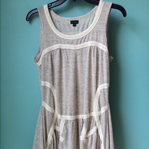 Coco+Carmen Beige and Cream Sleeveless Tunic Top